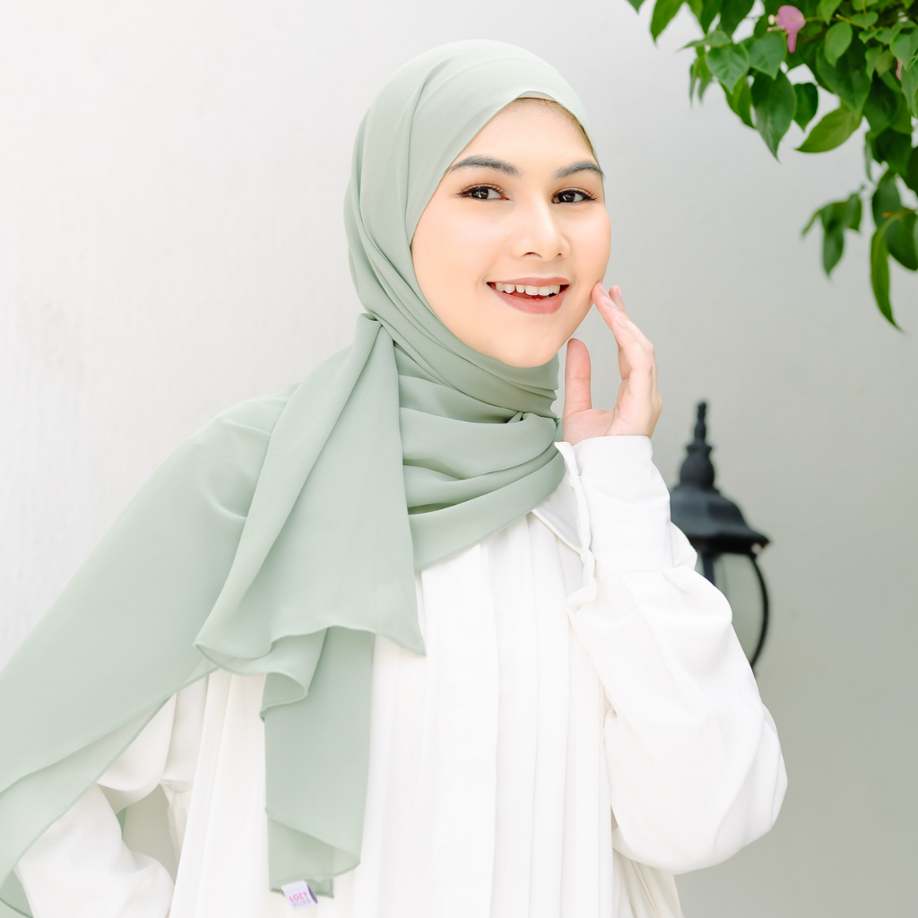 Lozy Hijab - Bawal Instan Shawl Tali (Pashmina Tali Ceruty Babydoll)