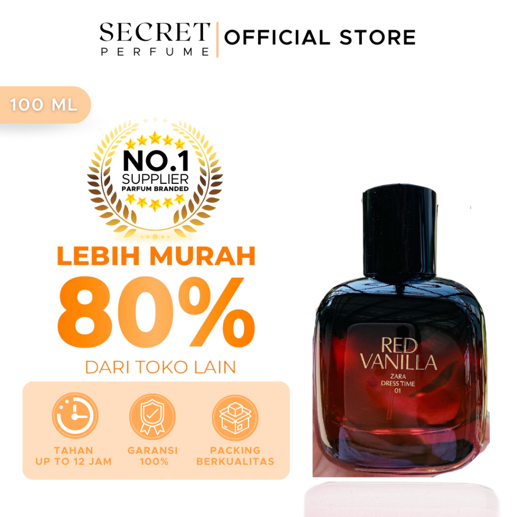 Parfum Zara Red Vanila [100% Original Singapore] EDT Parfum Wanita By Secret Perfume