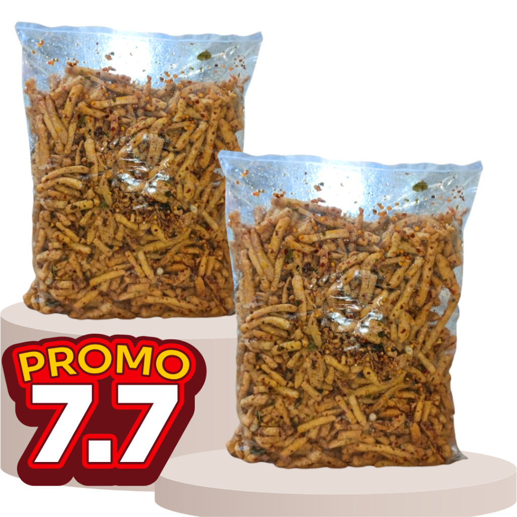 

1kg Basreng bandung extra pedas daun jeruk viral Snack pedas kiloan murah