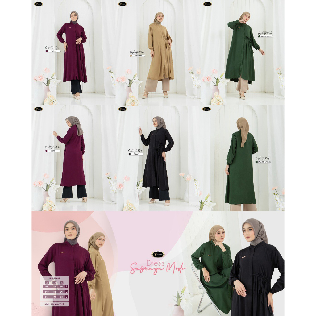 New Release Midi Dress Series Ori By Yessana Sasmaya Dress Materials Viscose Twill
