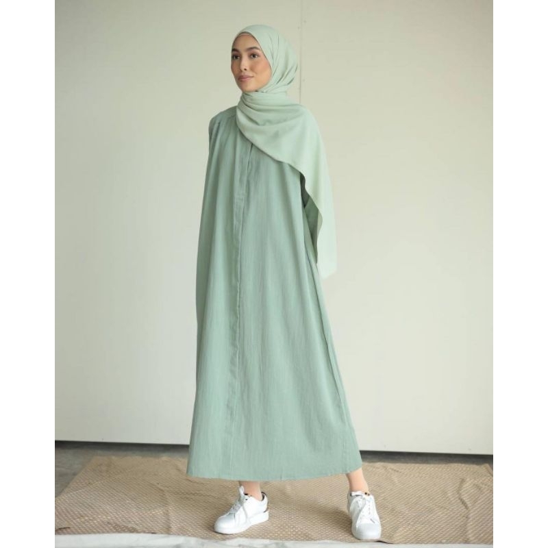 Tunik wanita premium lengan panjang Aurellie midi Dres big size ukuran L XL XXL 3XL 4XL