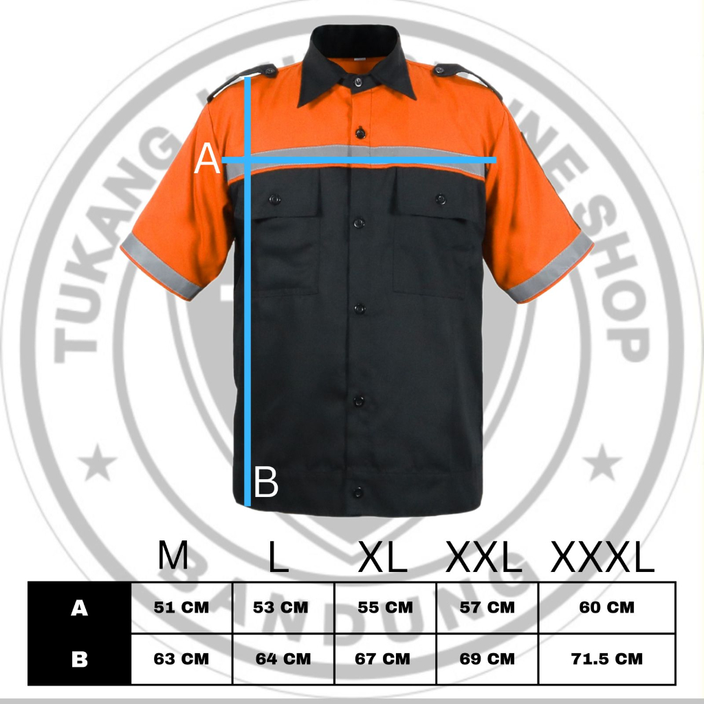 Kemeja Safety Pria Lengan Pendek/Kemeja Pendek/Baju Safety Kombinasi/Atasan Wearpack Scotlight