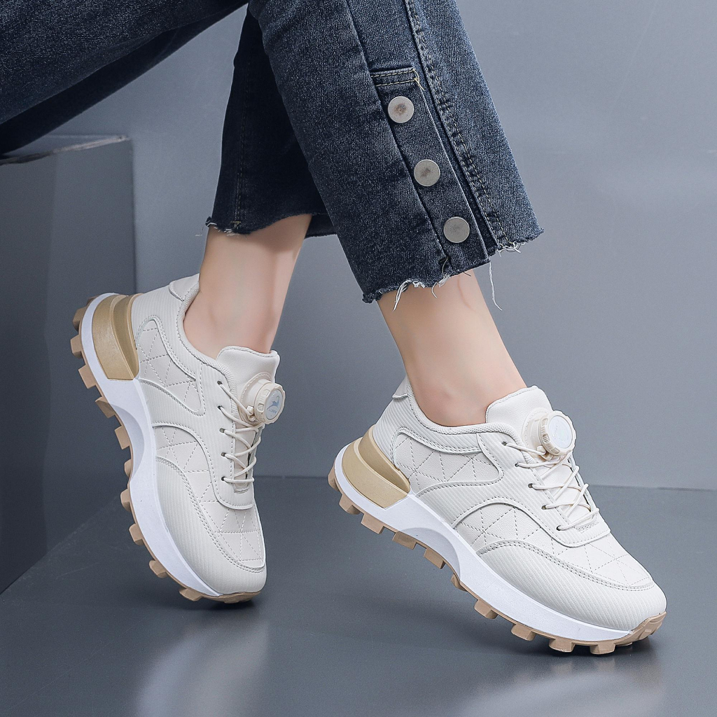 LURAD  Sepatu Putih Sepatu Wanita Tali Sneakers Top Model Sepatu Modis Sepatu Cantik Manis