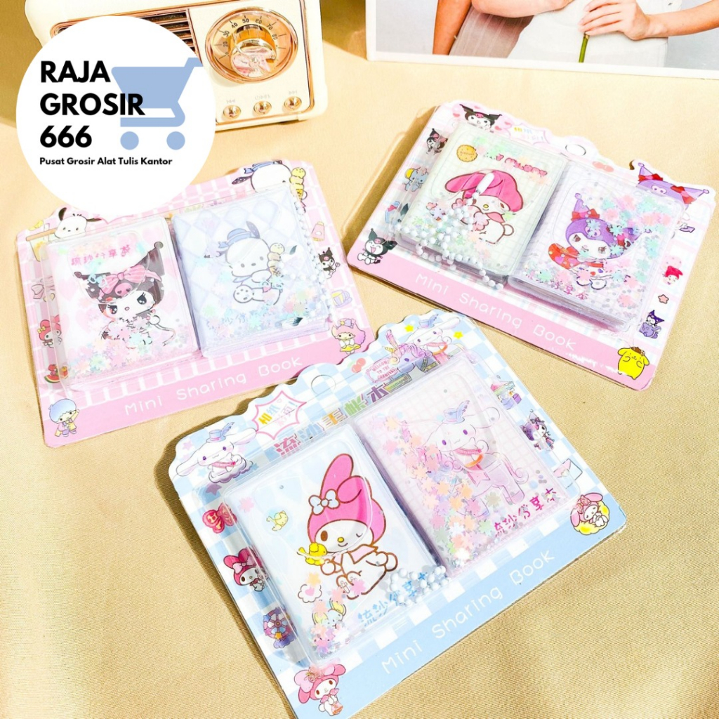 BUKU STIKER MINI SANRIO 1 SET ISI 2 PCS XM-8 STICKER BOOK TERMURAH DEKORASI BAGUS SOUVERNIR