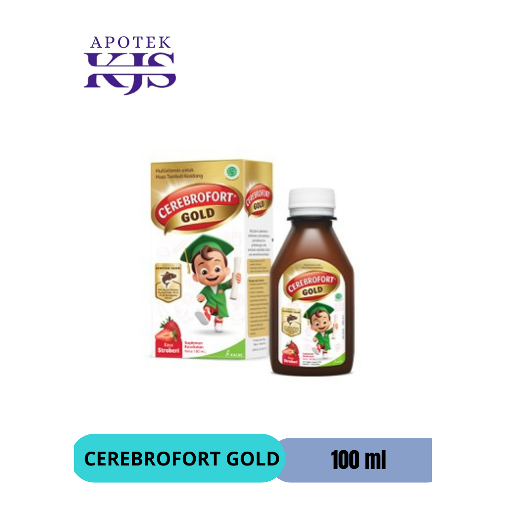 

Cerebrofort Gold Sirup Multivitamin Rasa Strawberry 100 ml