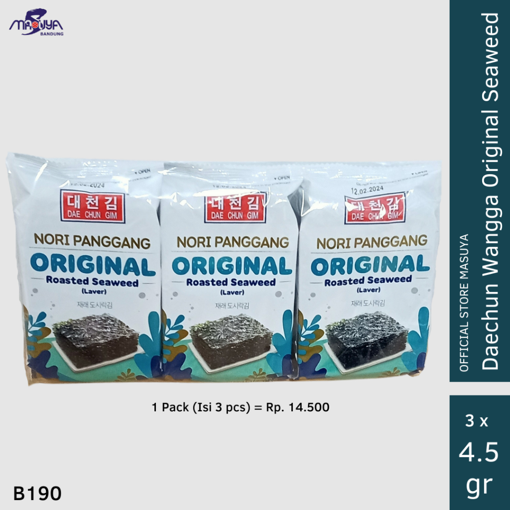 

Daechun Wangga Original Seaweed 4.5 gr