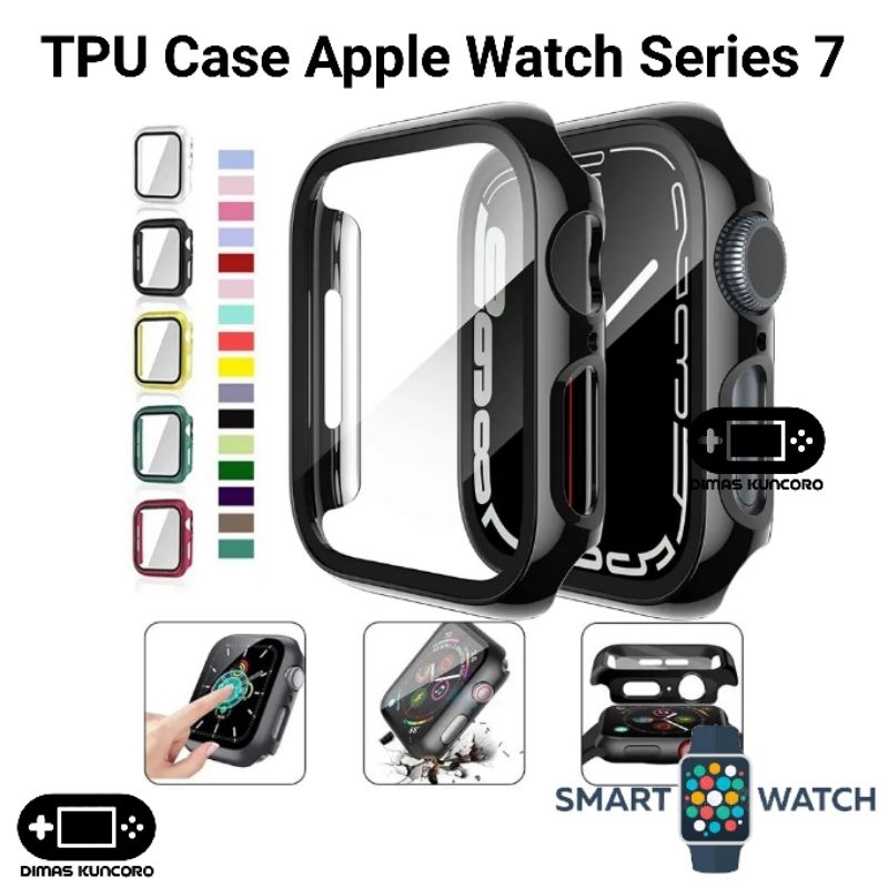 TPU Case Apple Watch Series 7 Silicone Silicon 41mm 45mm Soft Bumper Casing