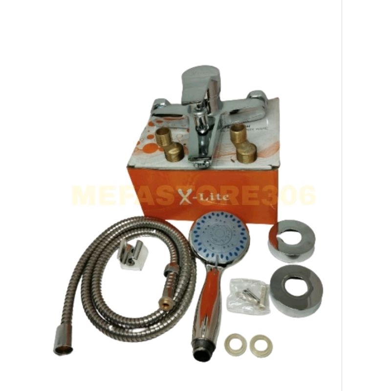 Kran Panas Dingin Shower Set Kran Mixer Komplit kran Bathtub 1set X-Lite