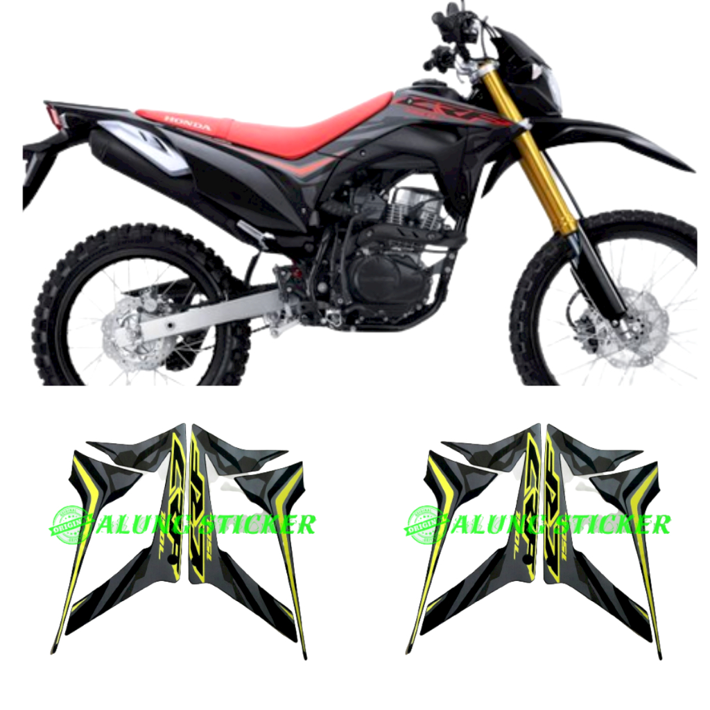 STIKER STRIPING MOTOR CRF 150L 2019 FULL HITAM-STABILO STANDAR