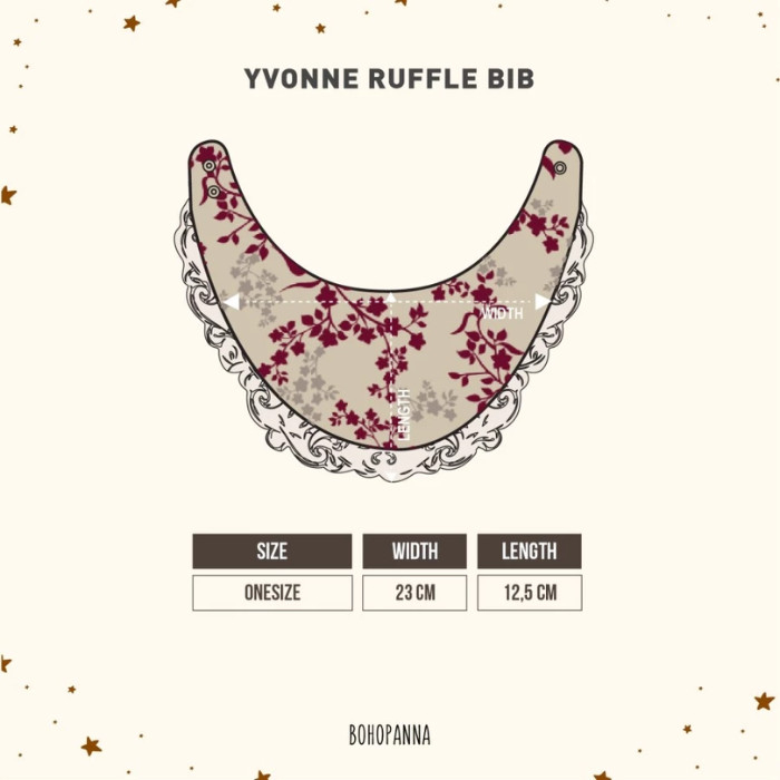 Bohopanna Yvonne Ruffle Bib - Slaber Bayi