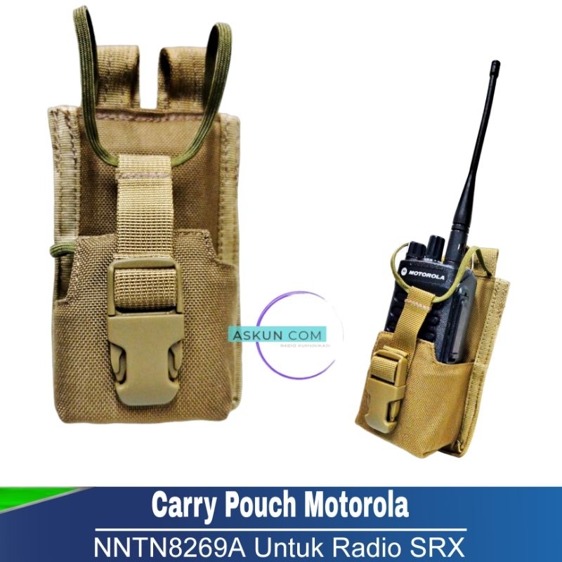 Sarung HT Motorola NNTN8269A Combat Radio Carry Pouch untuk Radio SRX