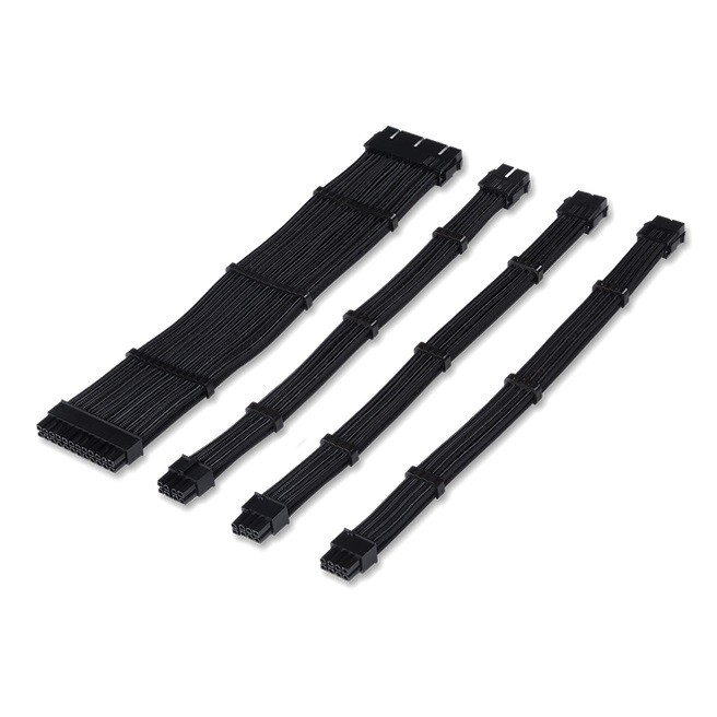 Tecware Flex PSU Sleeved Extension Cables Set - Black