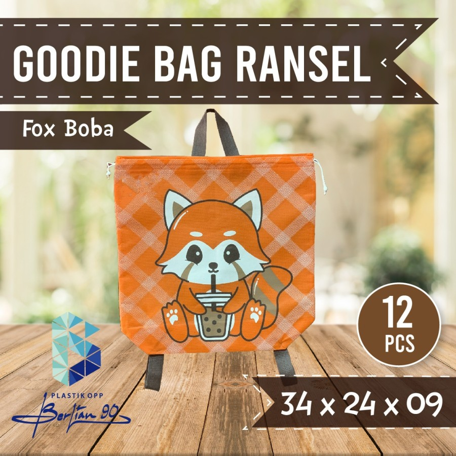 

LUSINAN_Tas Goodie Bag Ulang Tahun Anak Ransel Serut Uk 34x24 cm isi 12 pcs Tebal / Tas Spunbond kanvas / Kantong Ulang Tahun / Tas Hampers Ulang Tahun