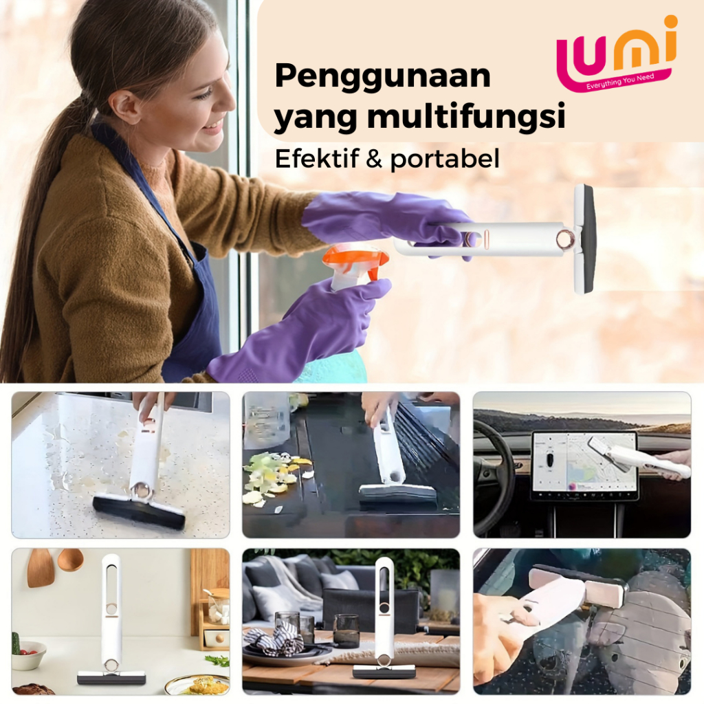 Alat Pel Pembersih Ruangan Home Car Portable Mini Mop Multifungsi / Mini Hands-free Squeeze Mop Desktop Mop Pel Mobil Multifungsi Cleaning