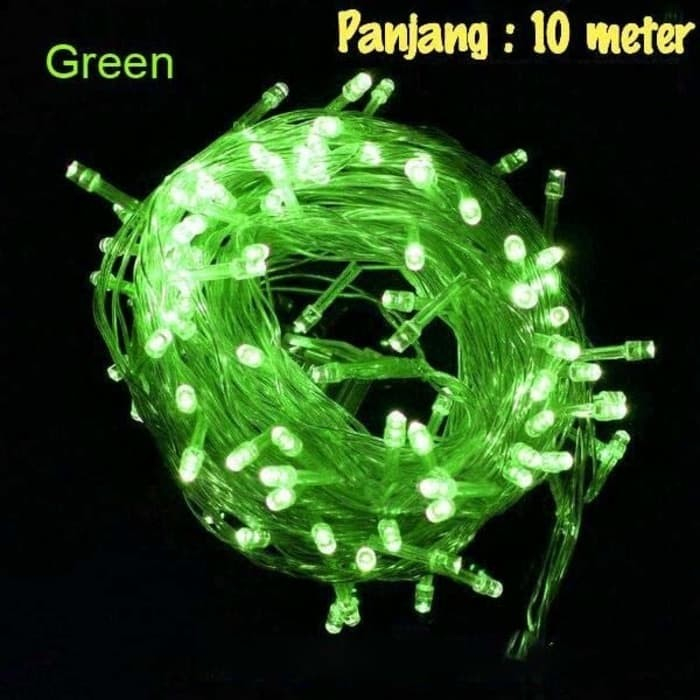 LAMPU TUMBLR LED HIJAU - LAMPU NATAL - LAMPU HIAS WARNA HIJAU 10M