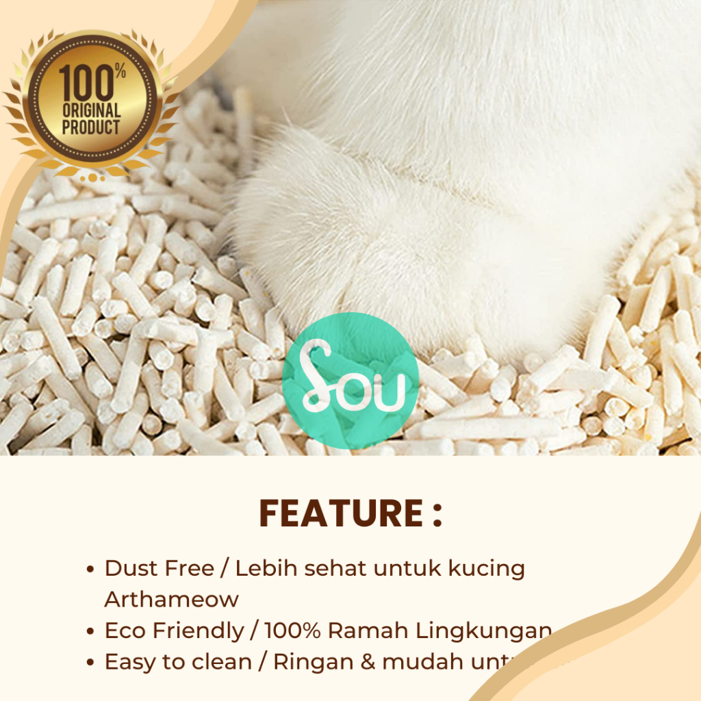 Life Cat Tofu Soya 7L Pasir Kucing Aroma Premium Bubble Gum Macchiato