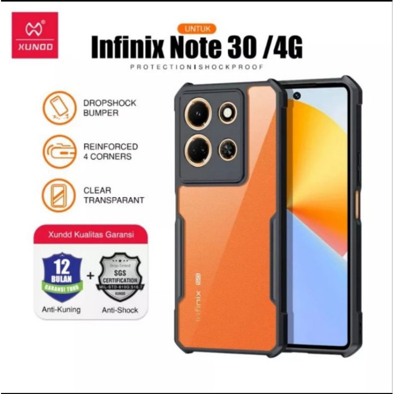 Case Infinix Note 30 4G Casing Xundd Original Beatle Series Bumper