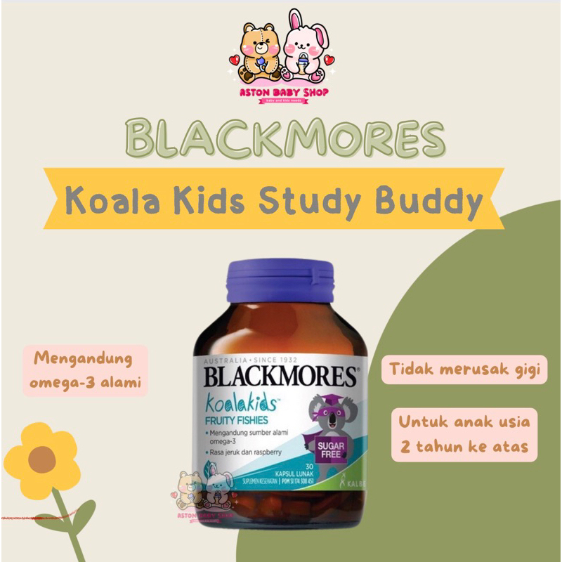 Blackmores Koala Kids Study Buddy 30 caps Vitamin Anak Omega 3