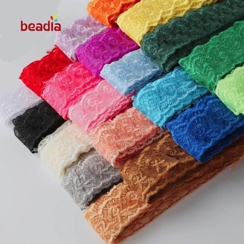 

1 ROLL RENDA KACA 10 YARD - RENDA KACA - RENDA BAJU - RENDA HANTARAN