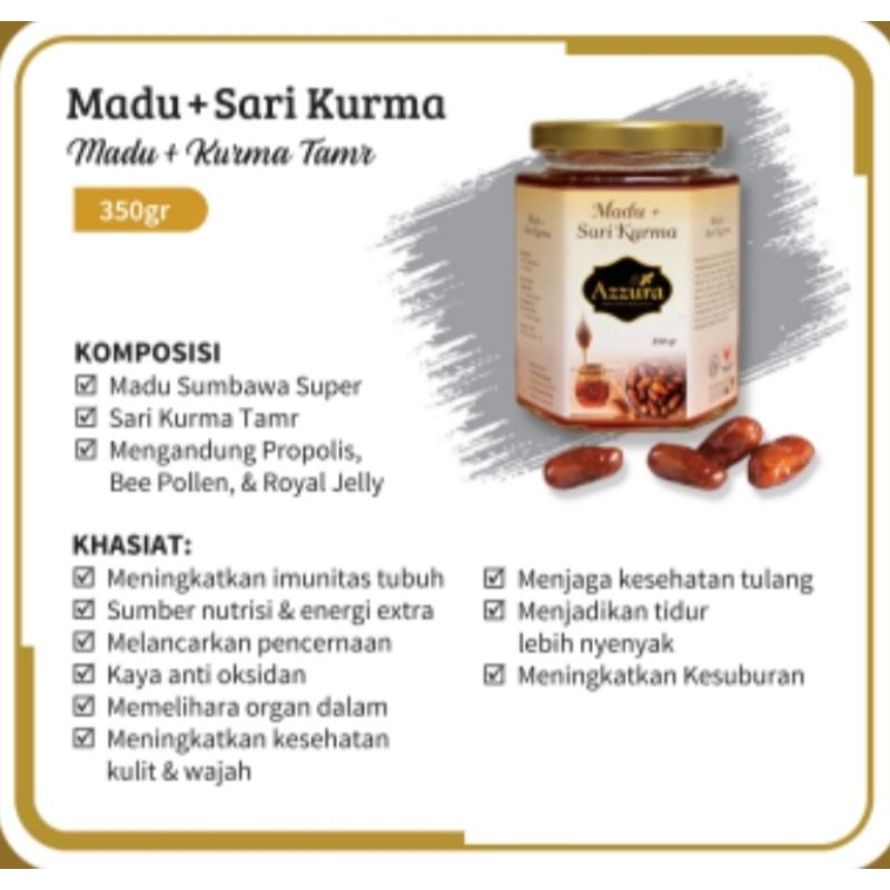 

MADU - SARI KURMA 350 gr SARI KURMA AZZURA MADU MURNI ALAMI