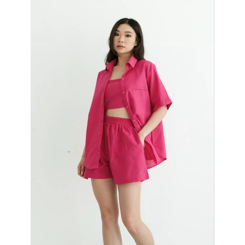 BLAIRE SET | 3 IN 1 | SETELAN WANITA KEKINIAN | SETELAN KOREA | ONE SET | BAJU PANTAI