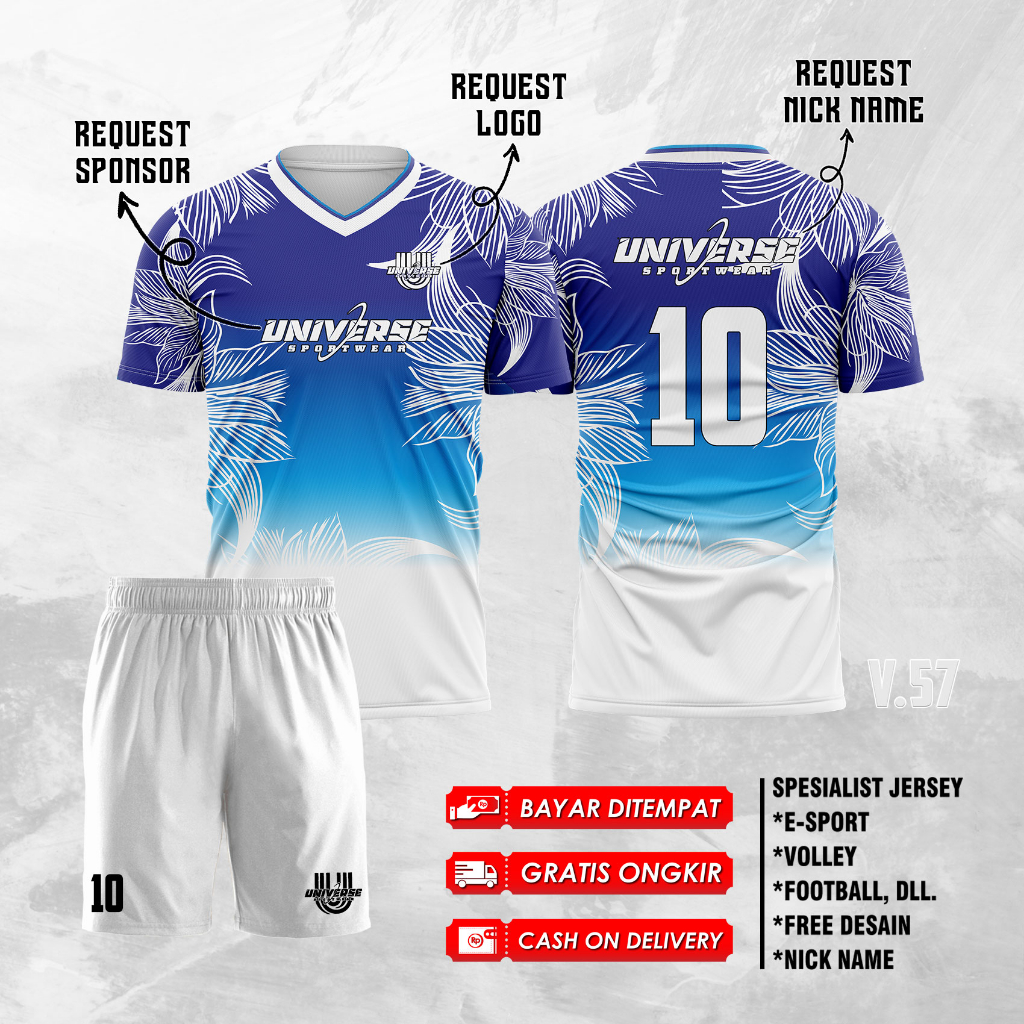 Jersey futsal baju bola jersey jersey bola jersey futsal printing setelan futsal baju futsal jersey 