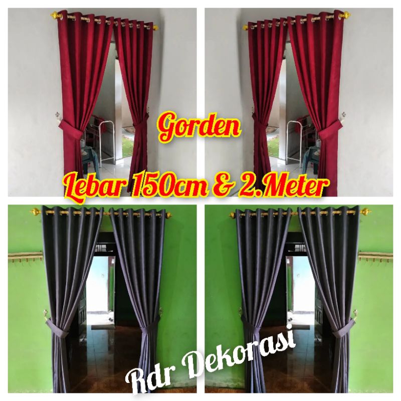 Gorden Lebar 150 cm korden jendela panjang 2 meter Tirai pintu dapur hordeng jendela aesthetic
