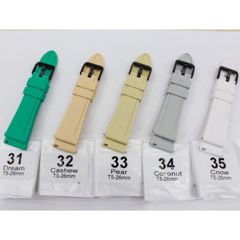 Tali Karet Silikon T5 Original Ukuran 26 mm Quik Release, Strap Rubber Silikon T5 Asli Quik Release