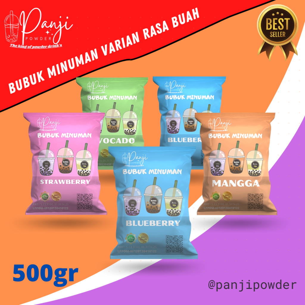 BUBUK MINUMAN RASA 500GR / SERBUK MINUMAN ANEKA RASA / BUBUK MINUMAN / BUBUK MINUMAN KEKINIAN POWDER MINUMAN BUBUK MINUMAN BOBA