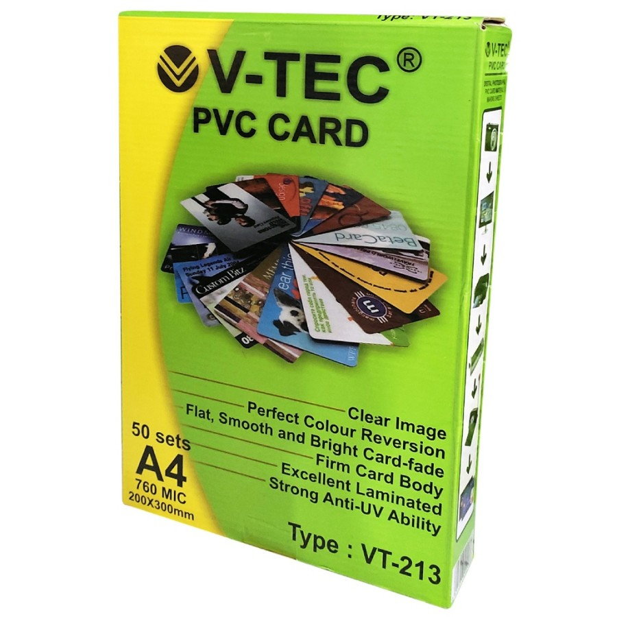 

PVC V TECH ID CARD 0.76 A4 - 1 PAK