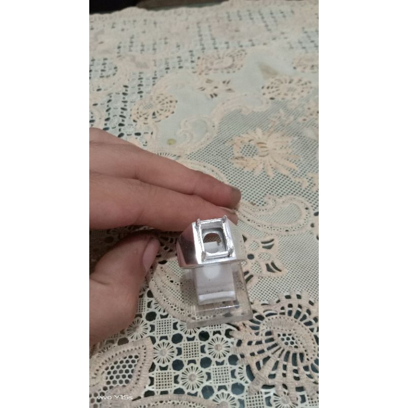 emban cincin perak 925 handmade model kotak untuk batu kotak03