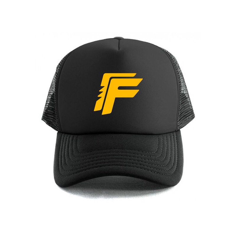 Topi Trucker Logo F Sablon Kuning