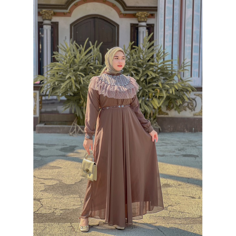{ RHS } Starla gamis ceruty babydoll full furing // gamis ceruty full furing // gamis ceruty payet t