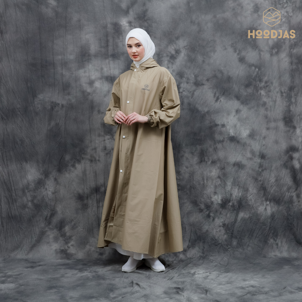 HOODJAS Jas Hujan Wanita Muslimah Model Gamis Kamila Bahan PVC 0,25