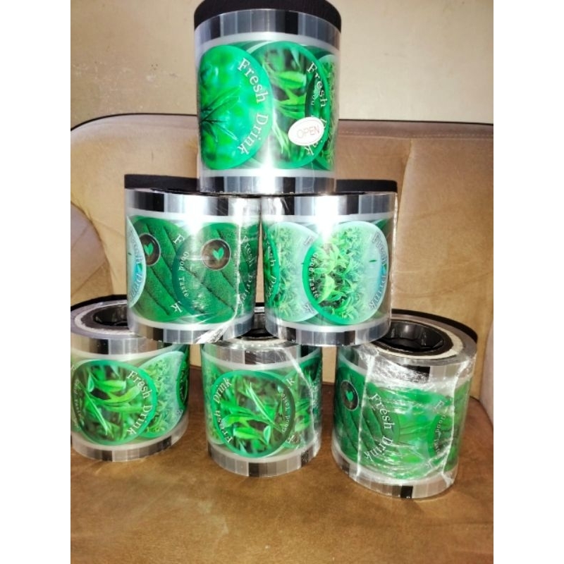 Tecnic_Capital Promo Plastik Lid Cup Isi 1000Cup Sealler Cup Motif Buah Kartun Polos Isi