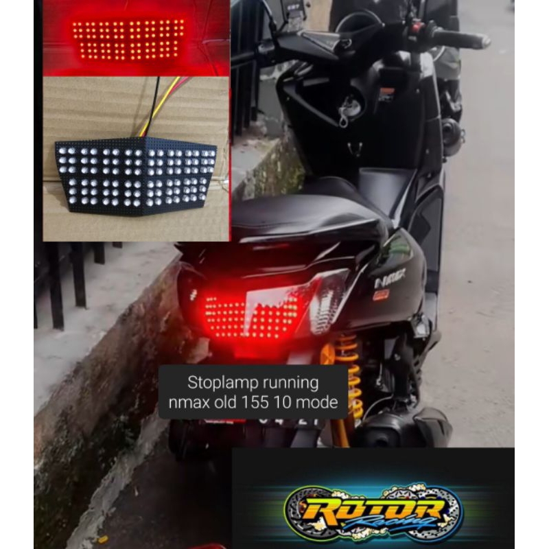 Stoplamp lampu belakang custom yamaha nmax 155 old model running 10 mode otomatis non setting manual