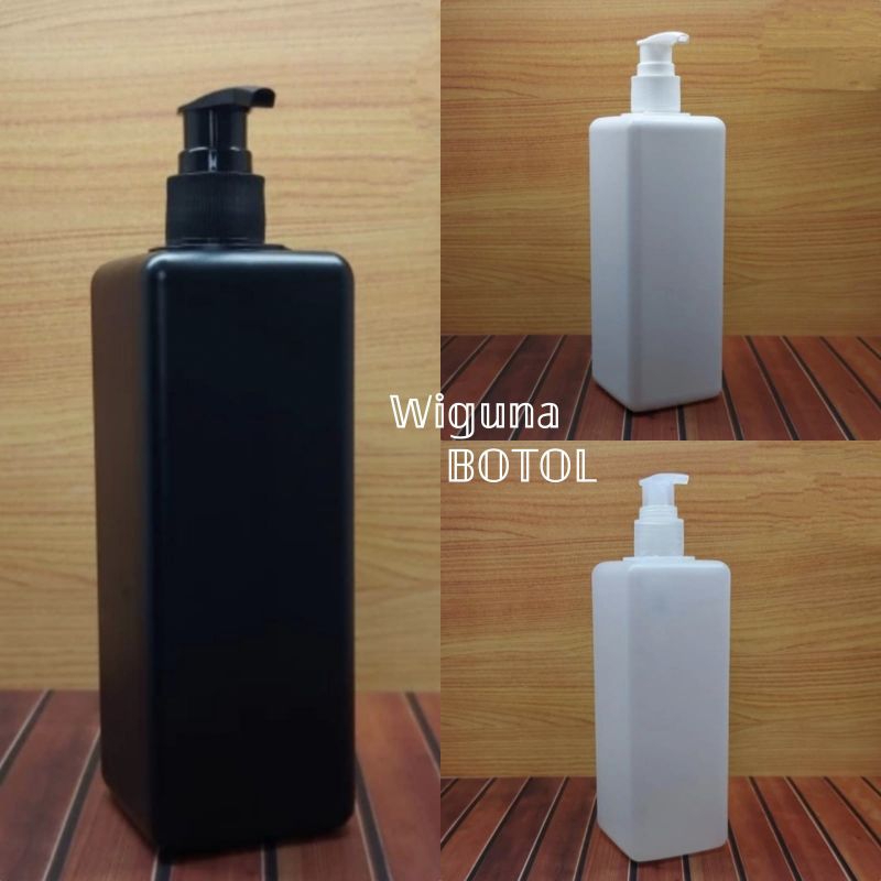 Botol Pump 500ml Kotak HDPE / Botol HDPE 500ml Kotak Pump Lotion