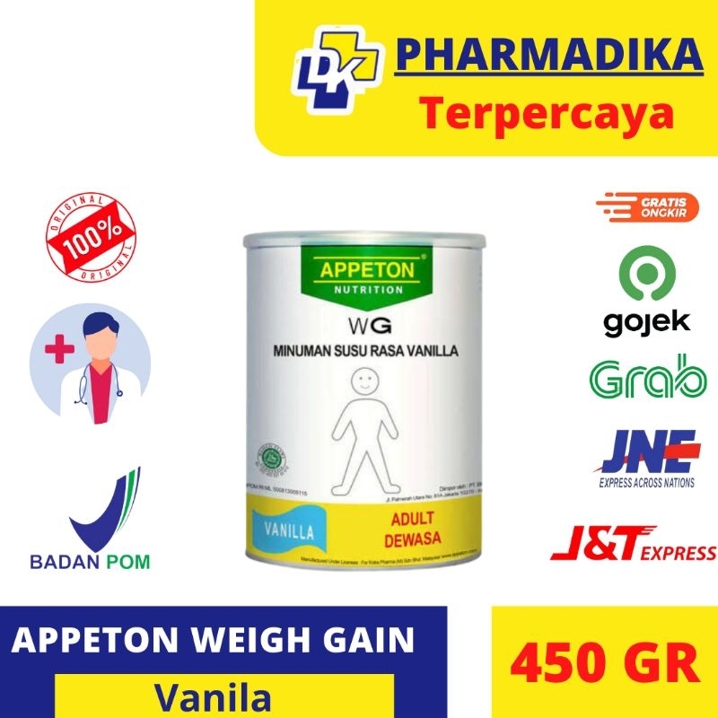 

APPETON WEIGHT GAIN SUSU TINGGI PROTEIN VANILA 450 G