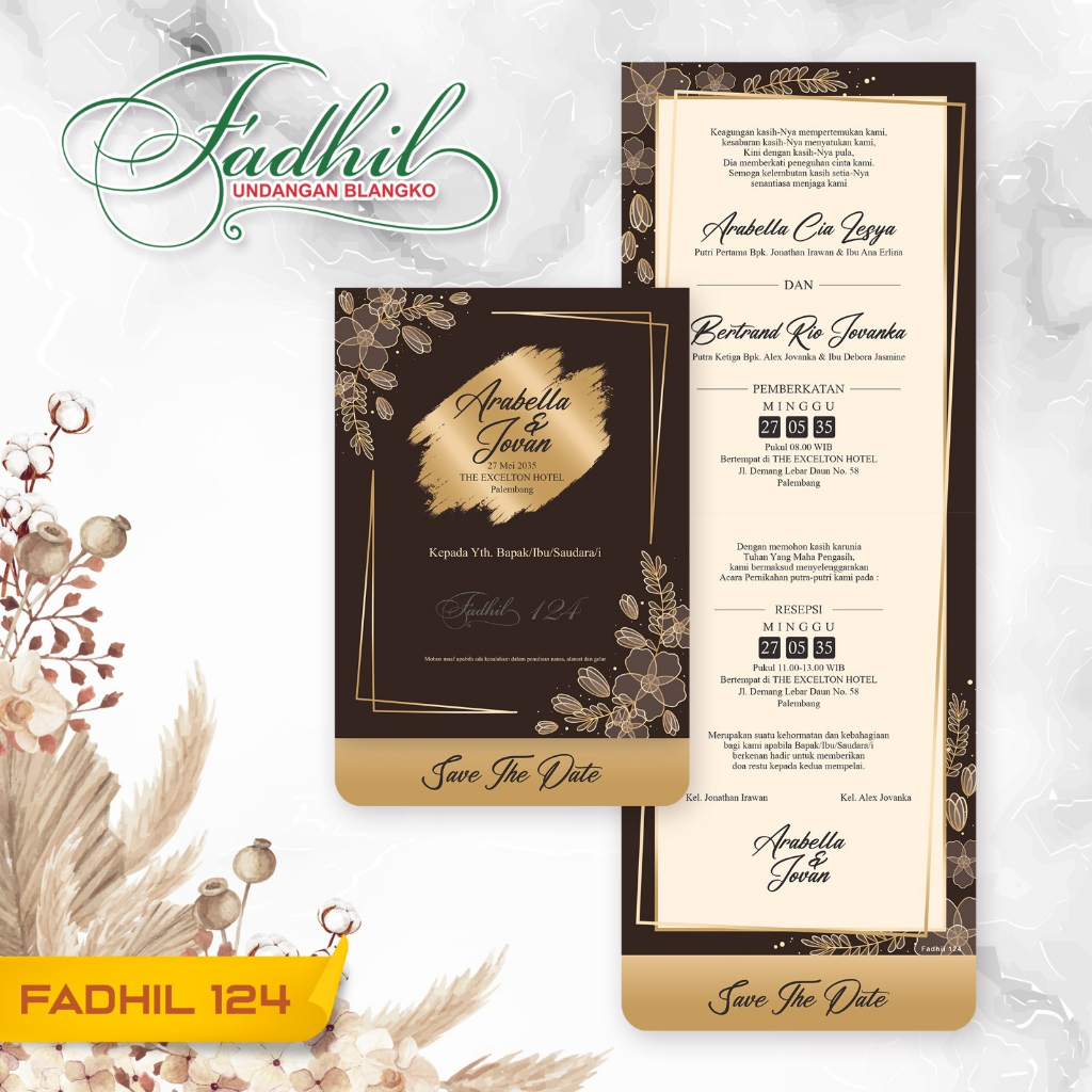 BLANGKO UNDANGAN NIKAH - BLANKO UNDANGAN KOSONGAN FADHIL 124
