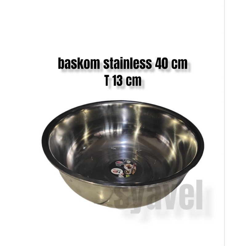 baskom stainless steel 40 cm besar/baskom stainless steel 40 cm