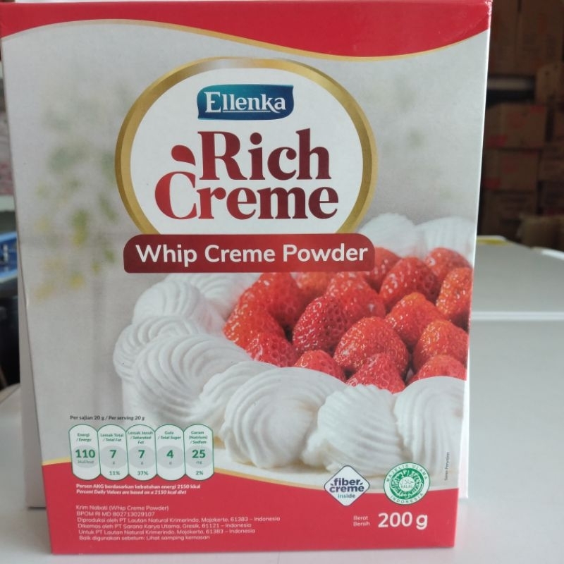 

Rich Creme whip cream 200 gr