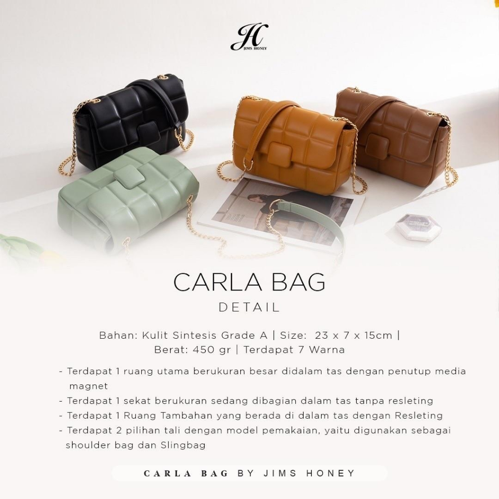 Jims Honey Carla Bag Tas Selempang Wanita Slingbag Tali Rantai Berkualitas Murah Style