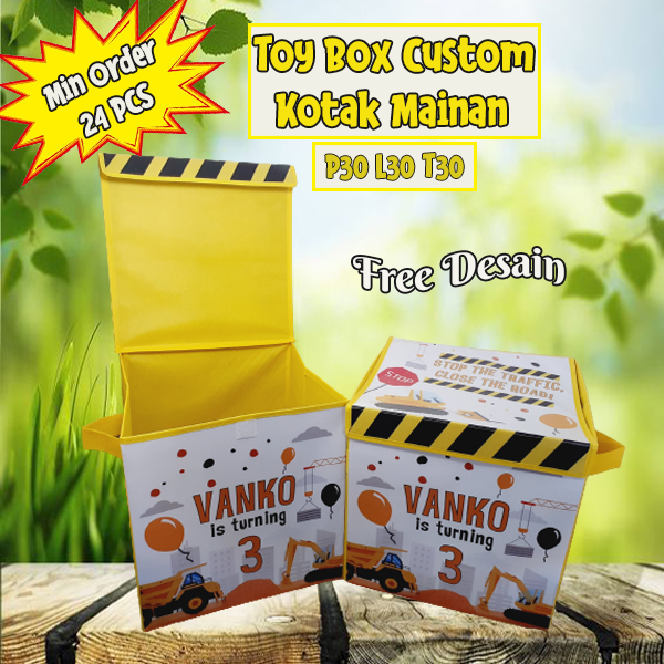 

Souvenir Toy Box Tutup Perekat Ulang Tahun Anak Bisa Custom Nama