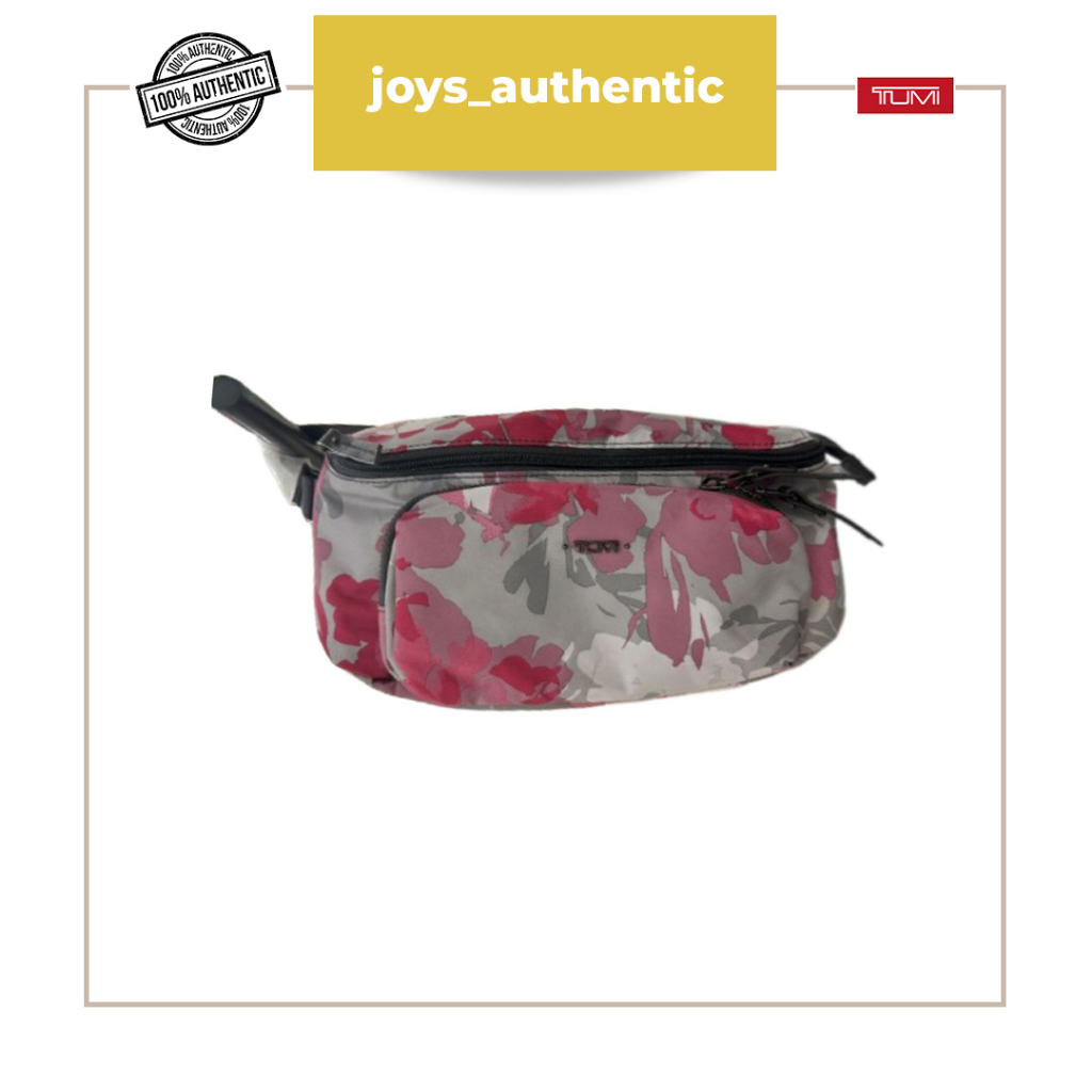 Tas wanita Tumi ryder convertible backpack waistpack printed floral pink abu gray woman bag authenti