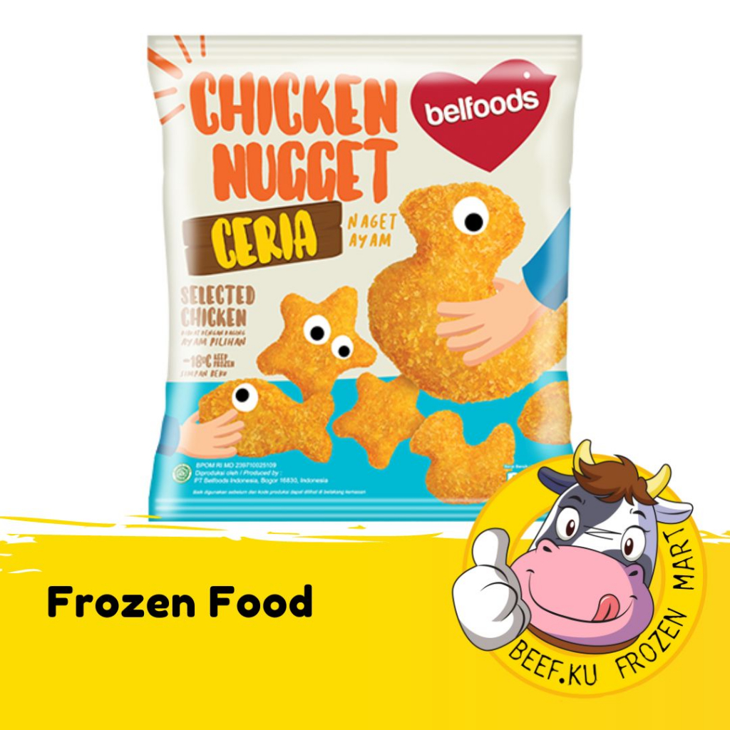 

Belfoods - Chicken Nugget Ceria 170GR Frozen Food Halal Praktis