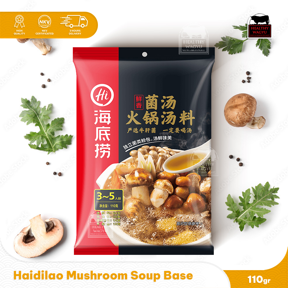 

Haidilao Mushroom Soup Base Bumbu Hot Pot Rasa Jamur Healthy Wagyu
