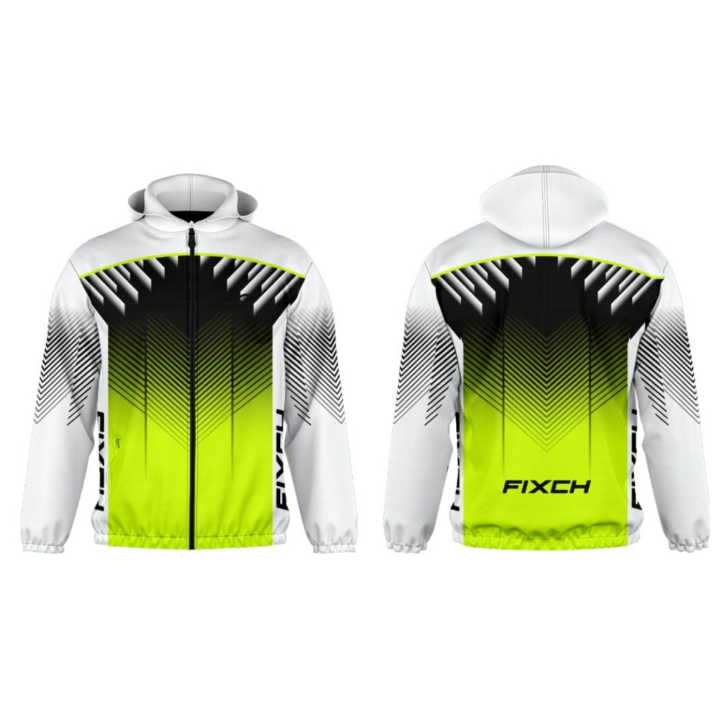 Jacket olahraga fixch fullprinting terbaru anti air / waterproof double puring bahan prisma AB46 SPORT