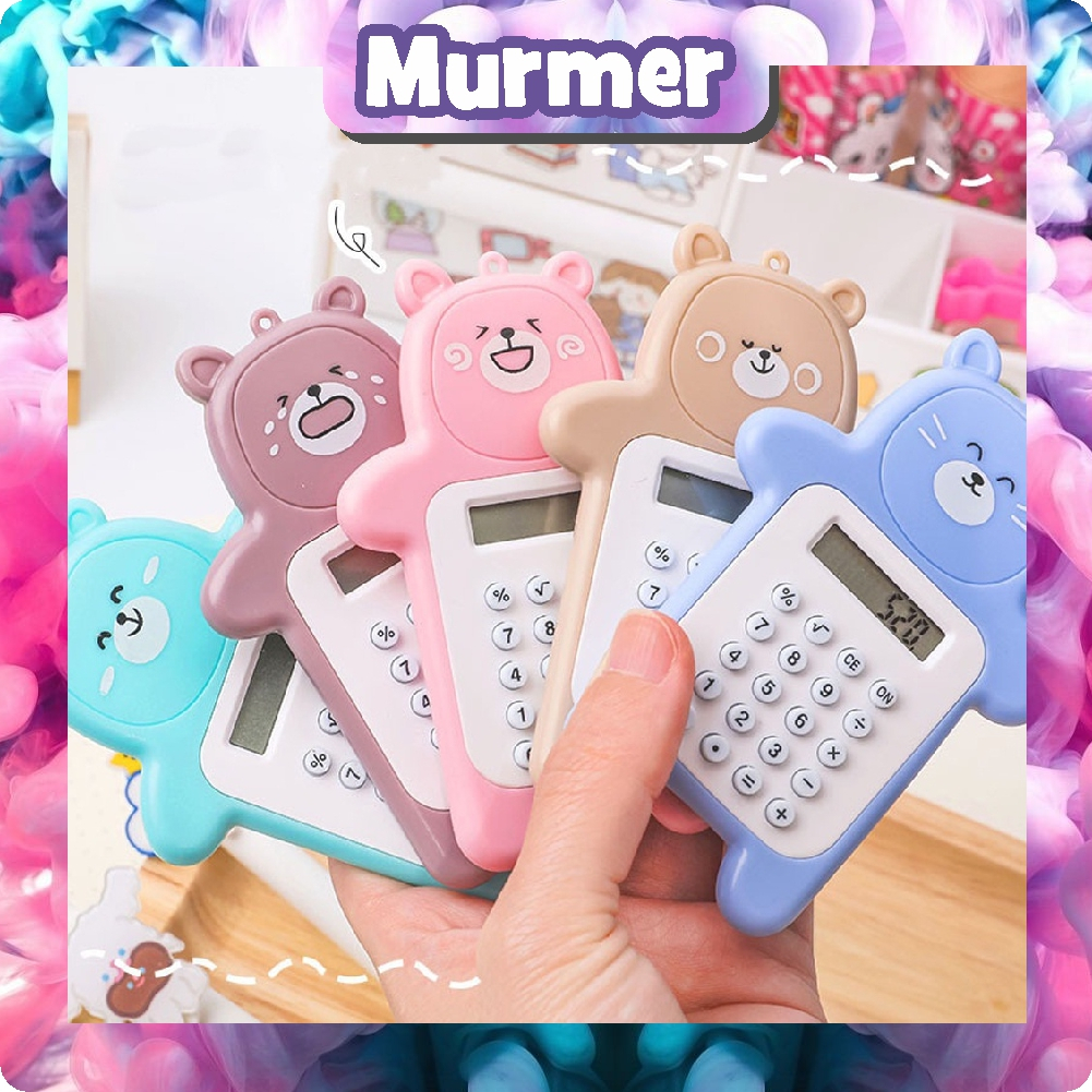 

MurmerOfficial Kartun Korea Candy Kalkulator Mini 8 Digit mini Portable Motif Beruang Calculator Travel Tombol Karet / Creative Bear calculator Slim Palm Mini Student Pocket Computer Sekolah Stationary Import Warna Unik S088