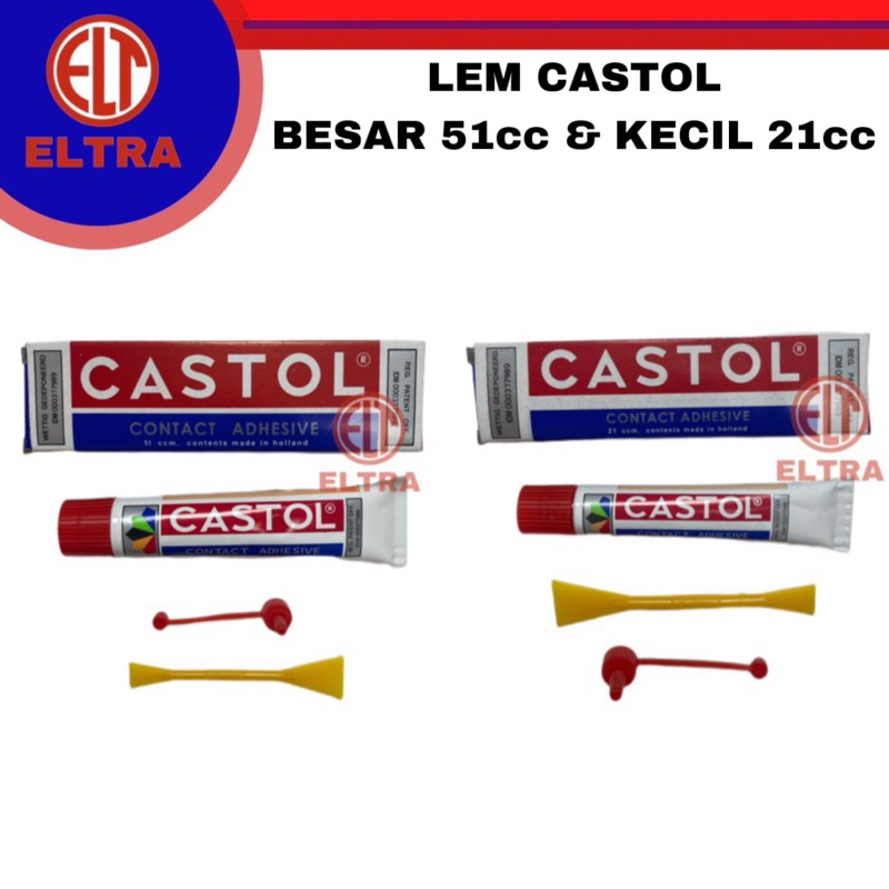 

Lem CASTOL besar 51cc & kecil 21 cc lem serbaguna 100% ORI original