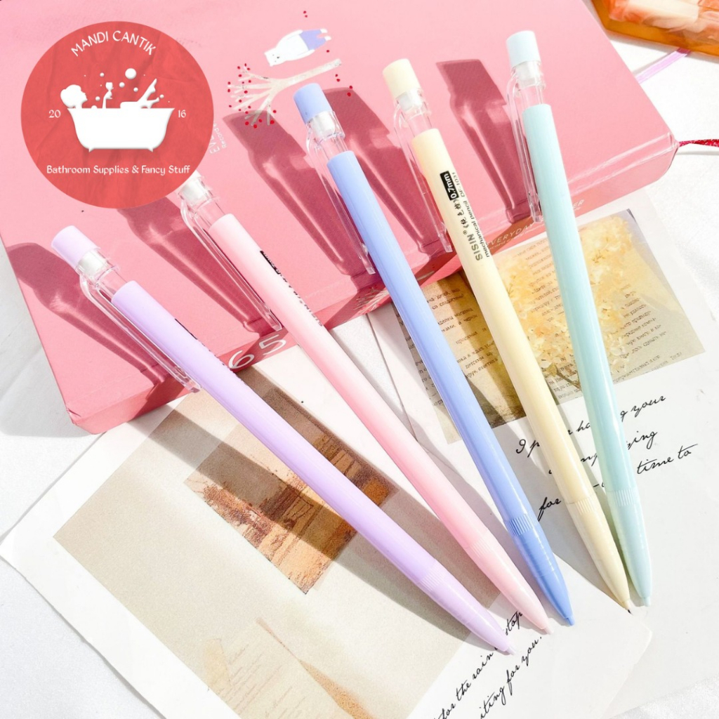 PENSIL CETEK MEKANIK WARNA MACARON DF-1031 PENCIL KOREA COD TERMURAH ORIGINAL MACARON